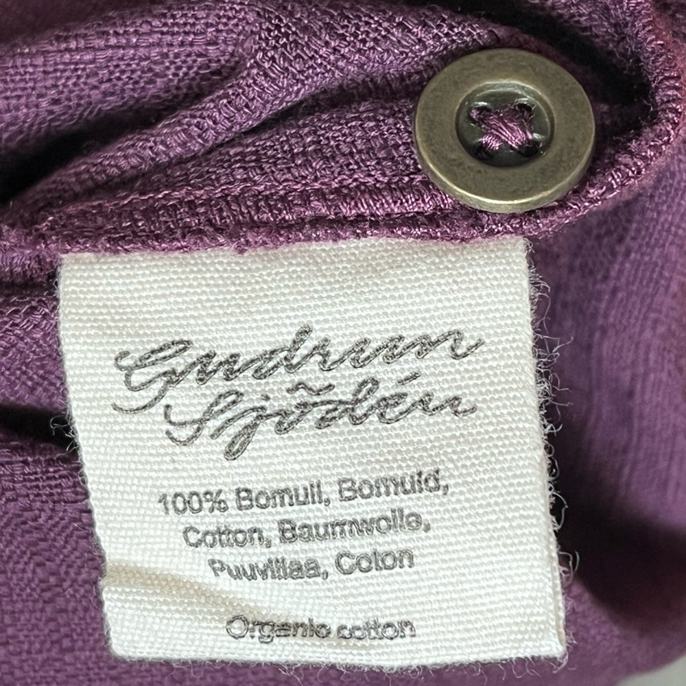 RARE Gudrun Sjödén 2024 SS Agatha Organic Cotton Sleeveless Dress L - Picture 4 of 8